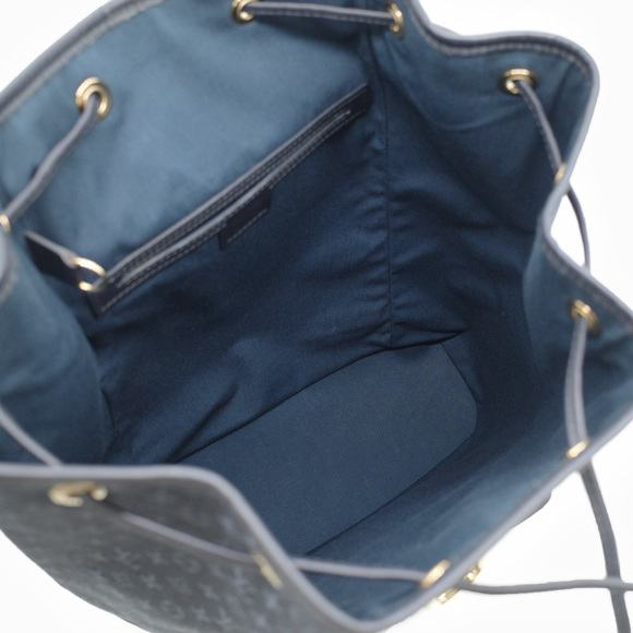 Louis Vuitton Montsouris GM Bag Pack Rucksack Monogram Mini Tst Blue Navy - Picture 5 of 7